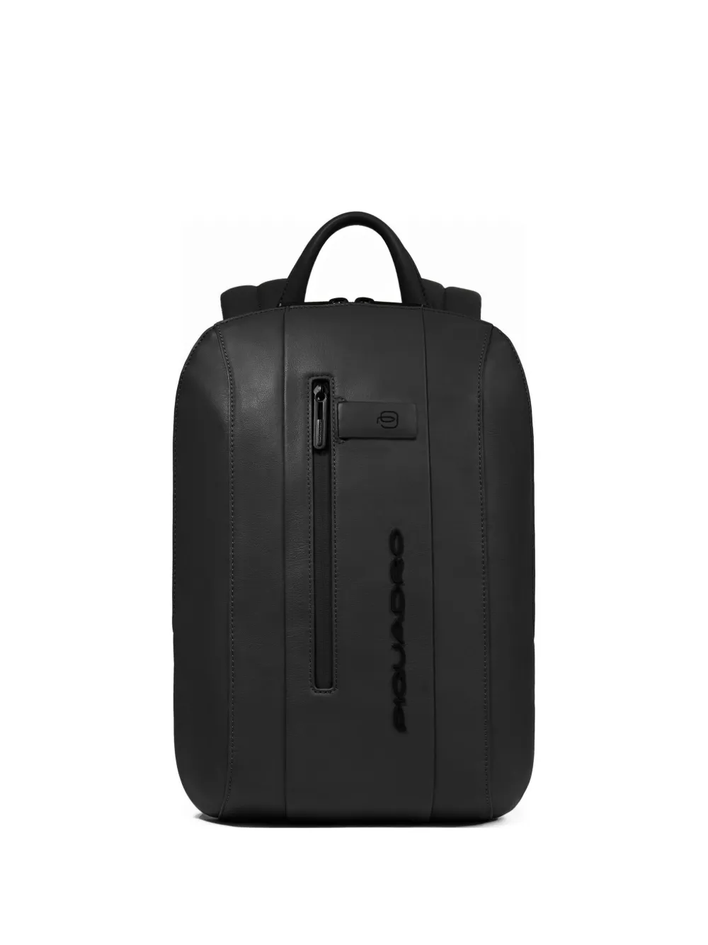 PIQUADRO top-handle leather backpack | Black | Image 1