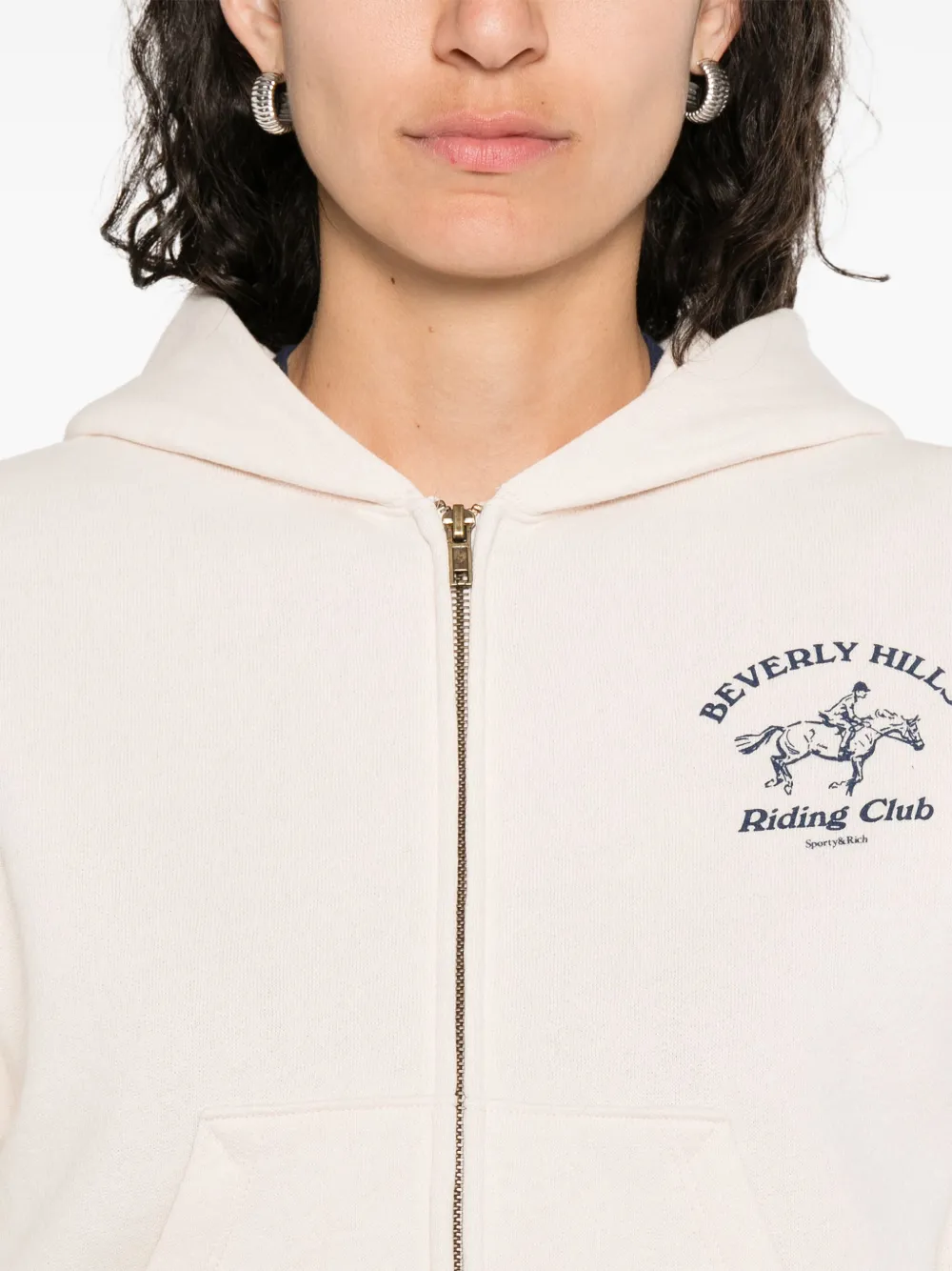 Sporty & Rich Beverly Hills Riding Club hoodie Beige