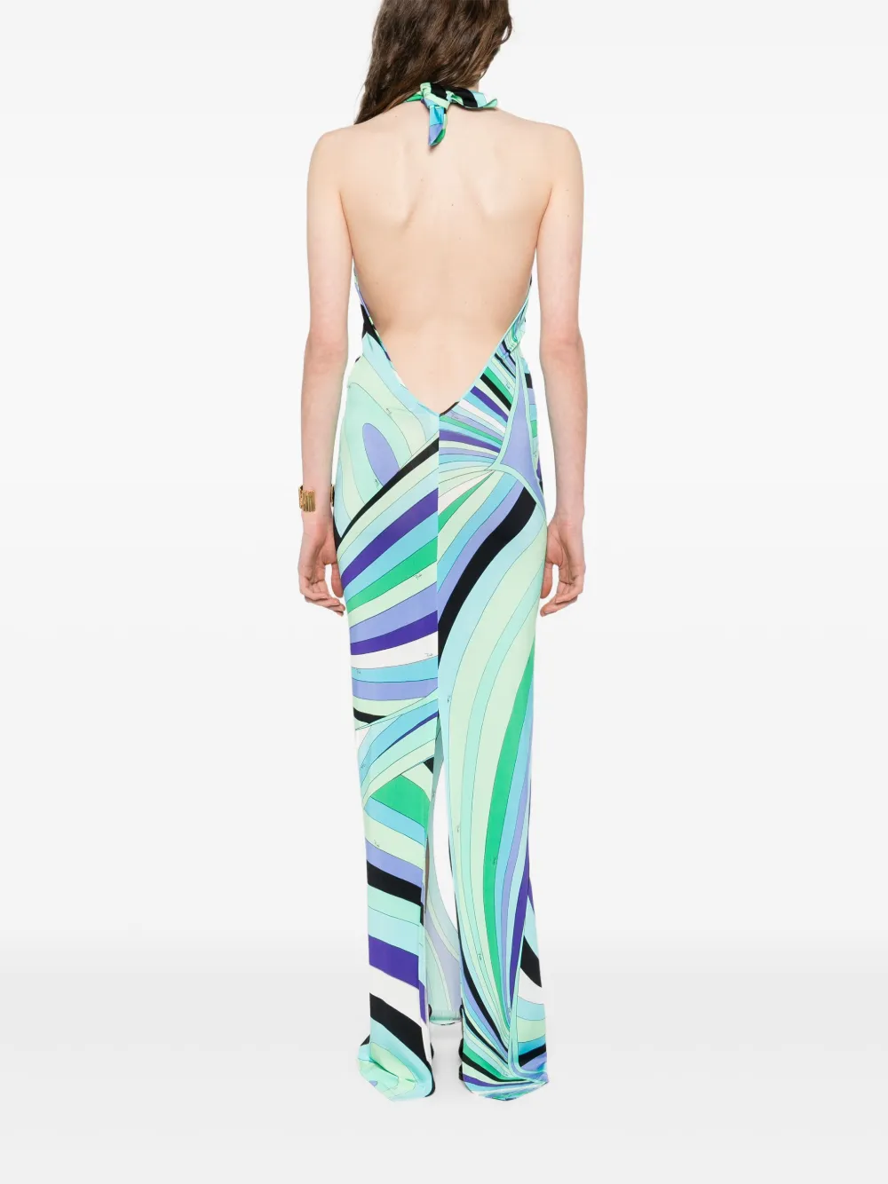 PUCCI Zijden maxi-jurk Blauw