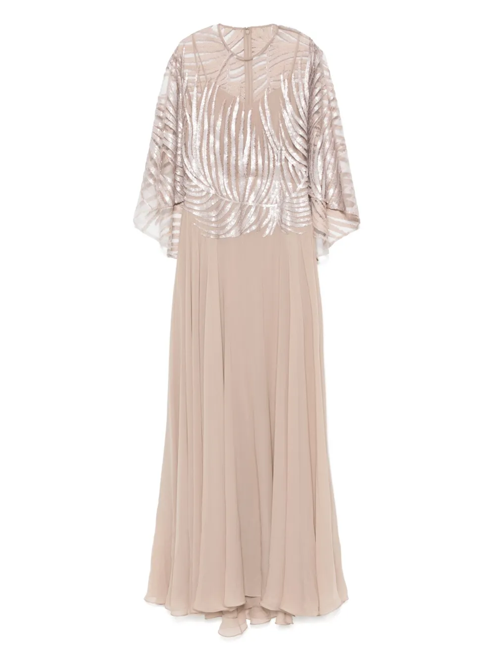 Elie Saab embroidered maxi dress Beige