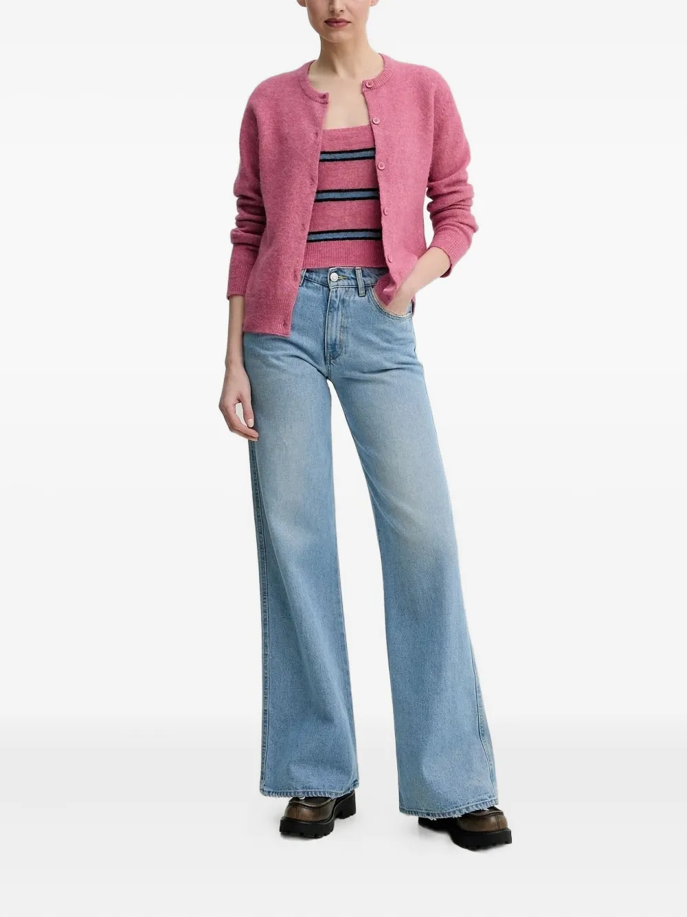 Samsoe & Samsoe Button-front Cardigan In Pink