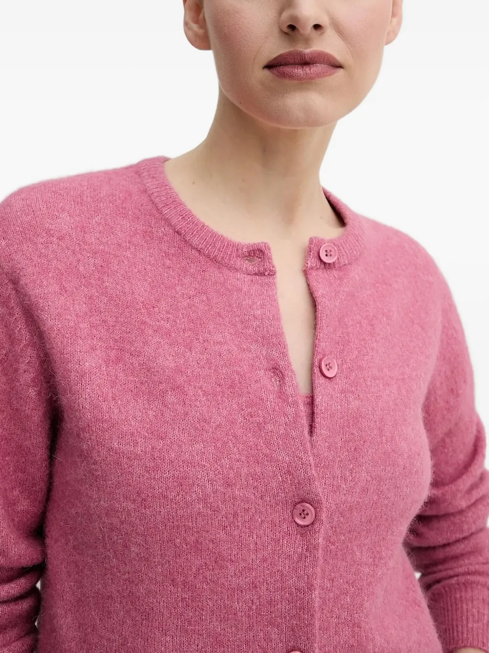 Samsoe & Samsoe Button-front Cardigan In Pink