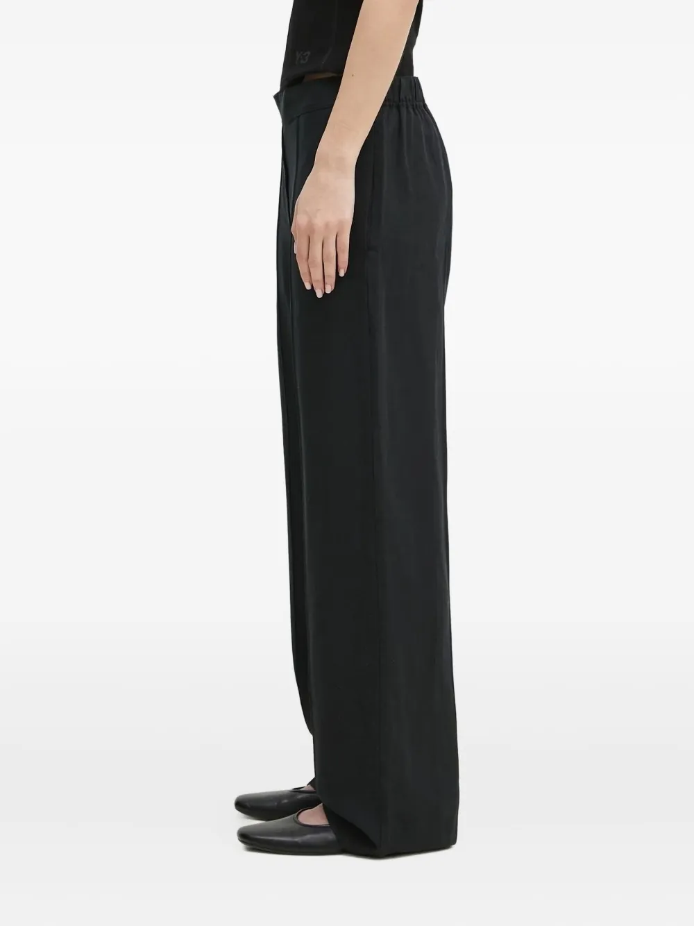 Samsoe & Samsoe Pleated Elastic-waist Trousers In Black