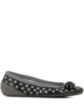 Dove Nuotano Gli Squali eyelet-embellished ballerina shoes - Black