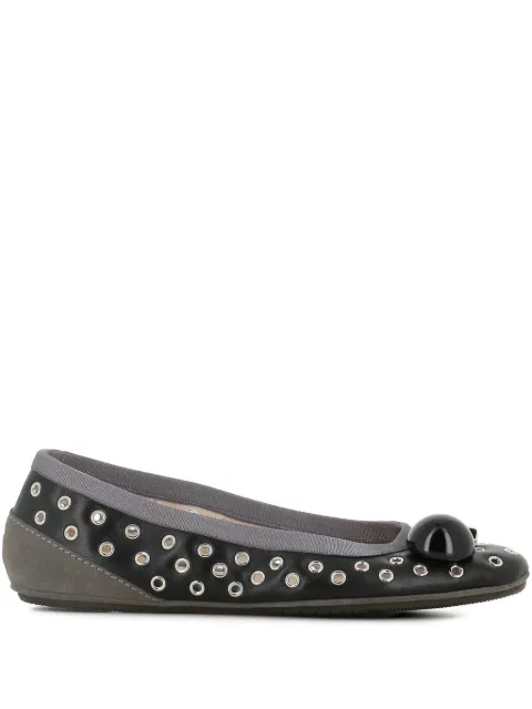 Dove Nuotano Gli Squali flats con detalle de ojales
