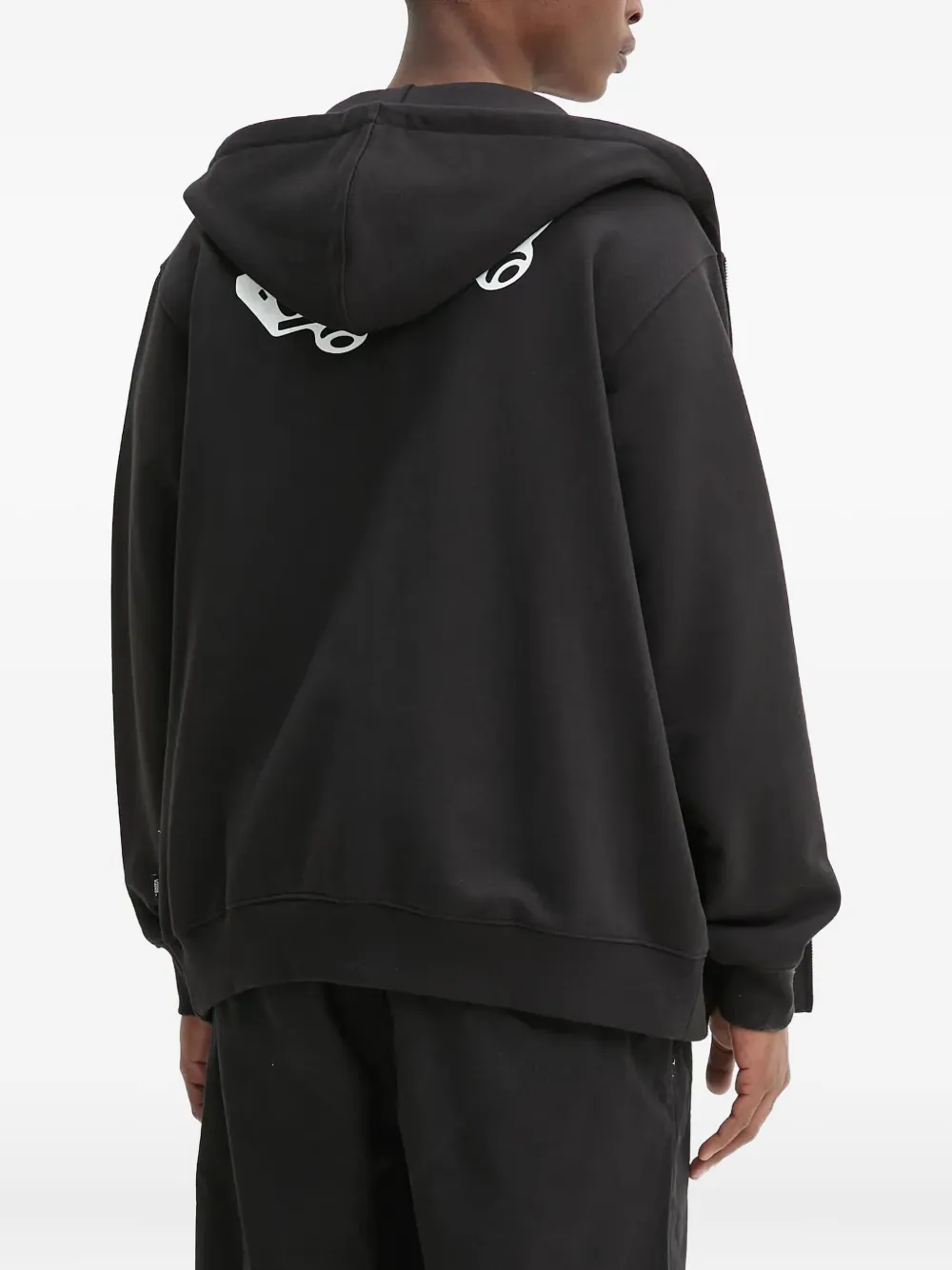 Vans Hoodie met logoprint en rits Zwart