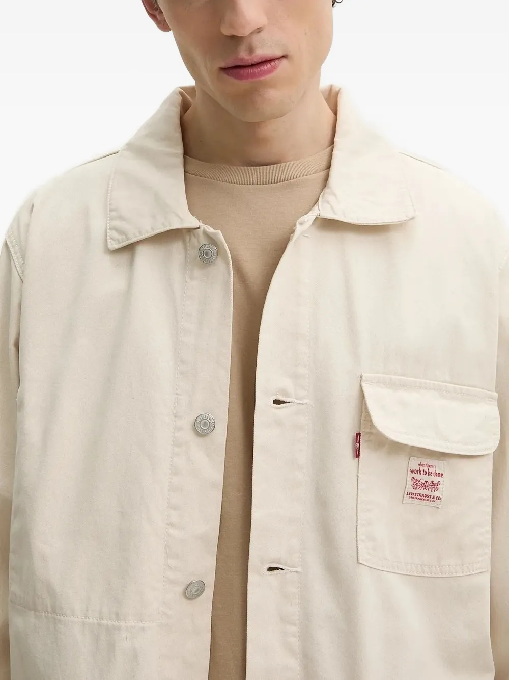 Levi's Jack met opgestikte zak Beige