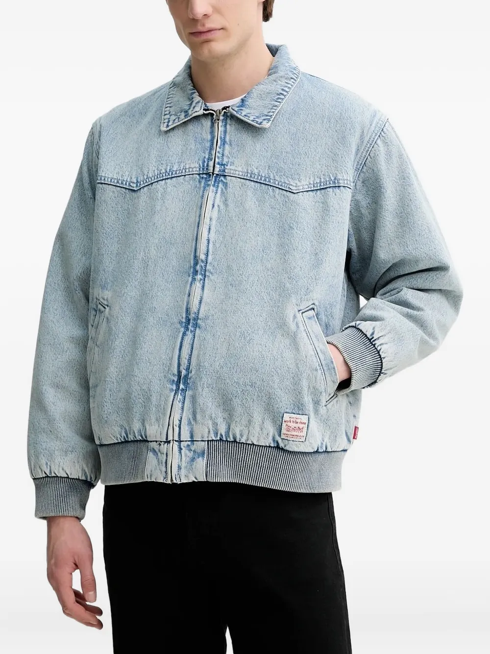 Levi's Embarcadero denim jack met rits Blauw