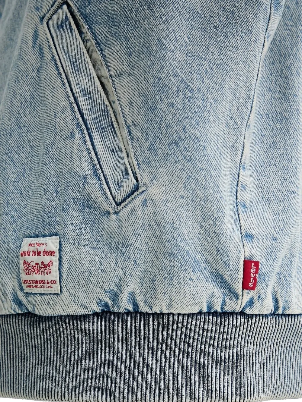 Levi's Embarcadero denim jack met rits Blauw