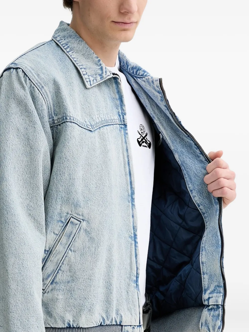 Levi's Embarcadero denim jack met rits Blauw