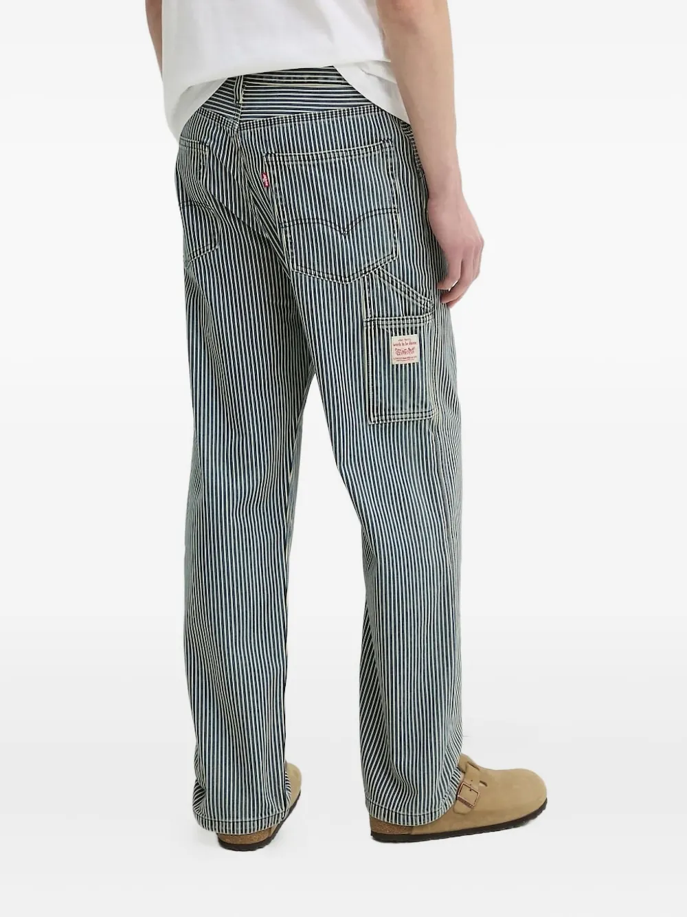 Levi's 568 gestreepte jeans Zwart