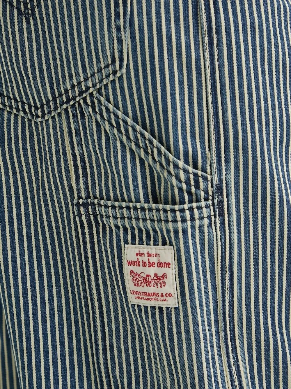 Levi's 568 gestreepte jeans Zwart