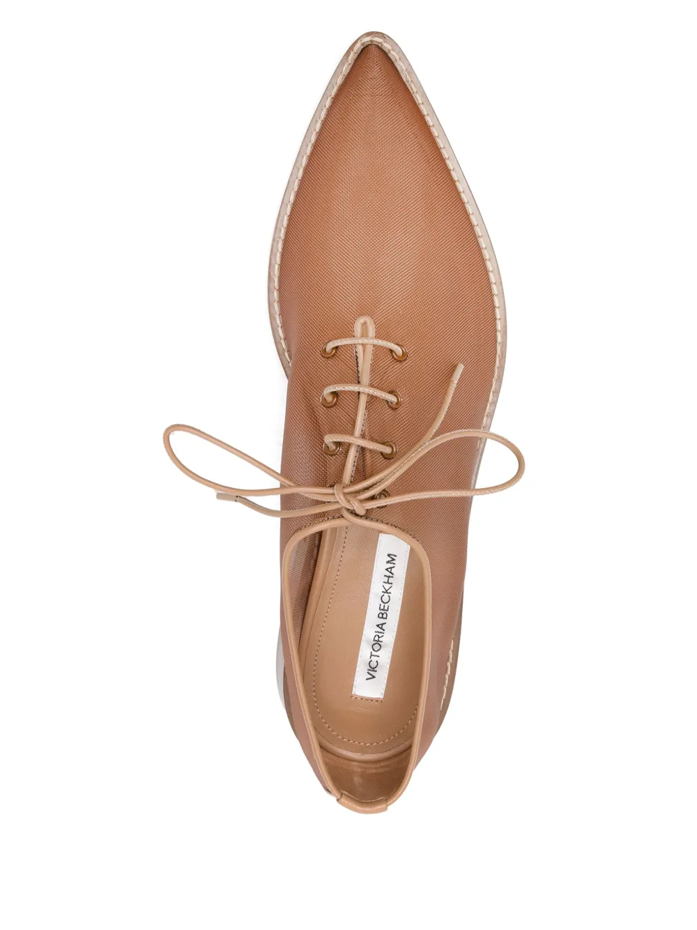 Victoria Beckham mesh oxford shoes Brown