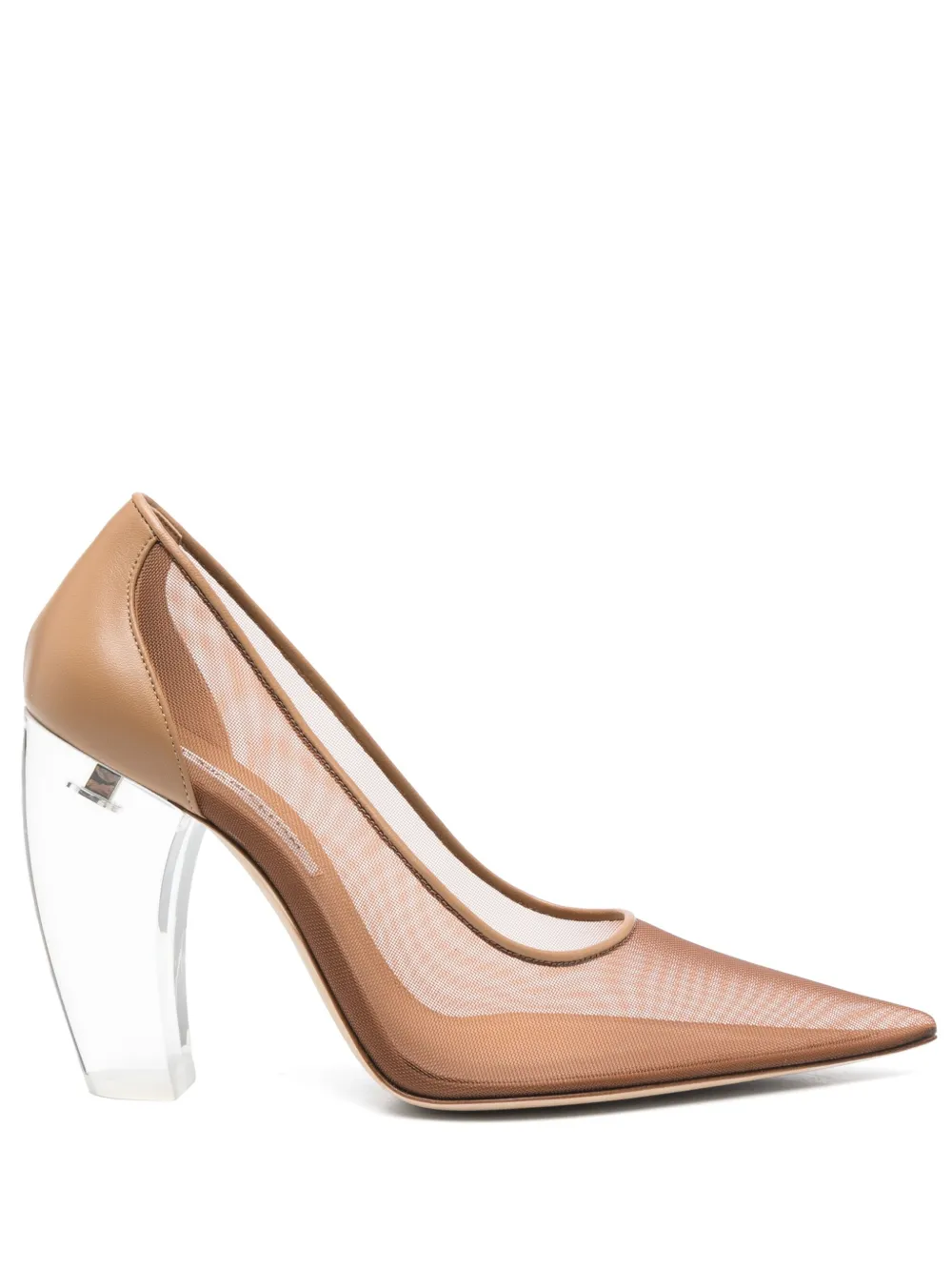 Victoria Beckham mesh heeled pumps Brown