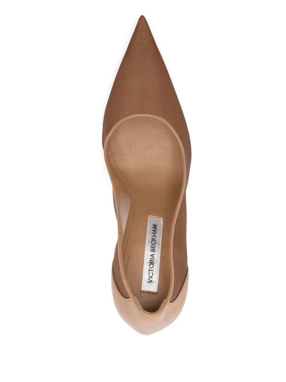 Victoria Beckham mesh heeled pumps Brown