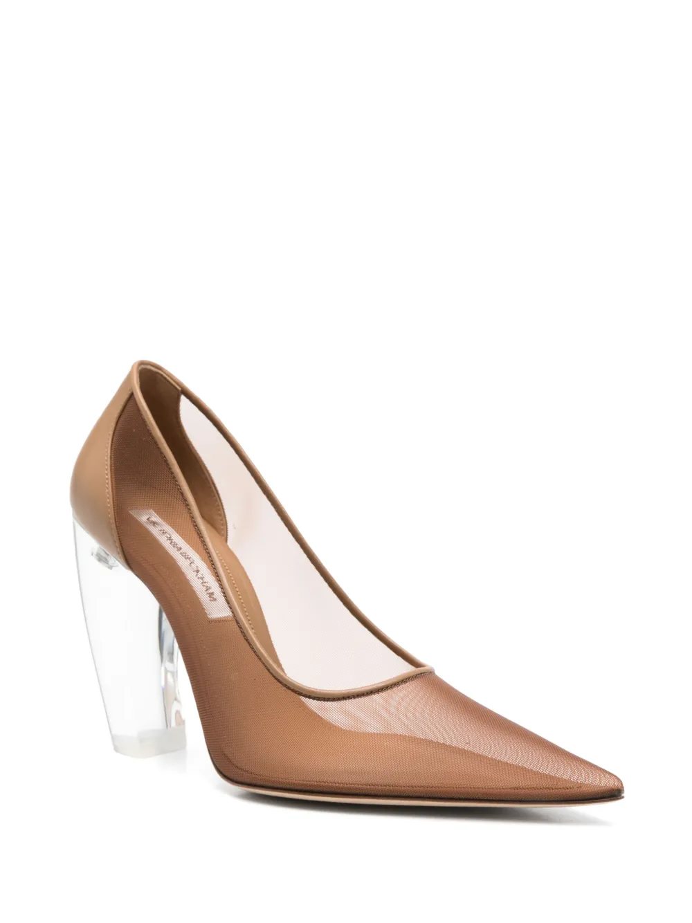 Victoria Beckham mesh heeled pumps Brown