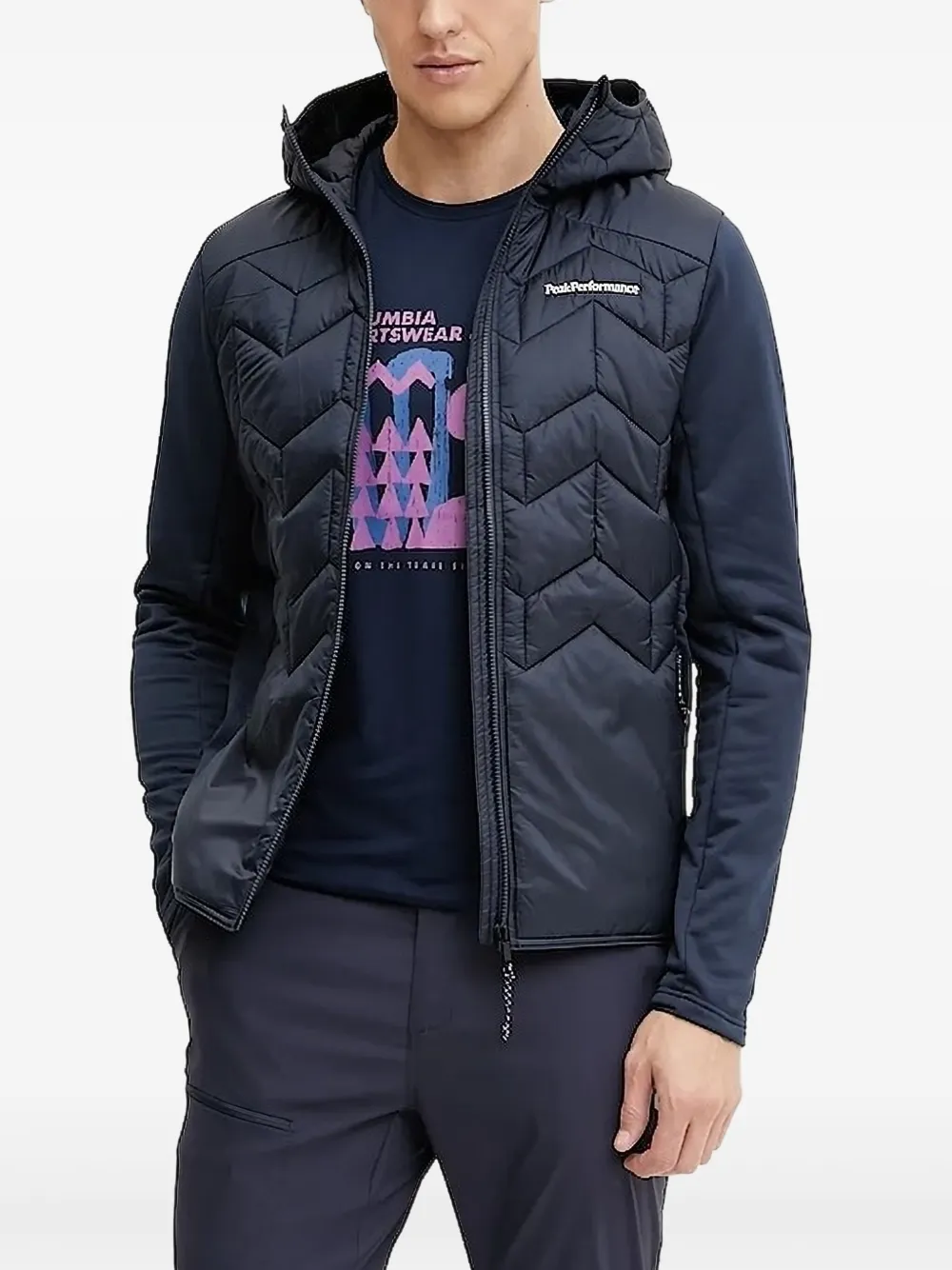 Peak Performance Elevate gewatteerd jack met capuchon Blauw