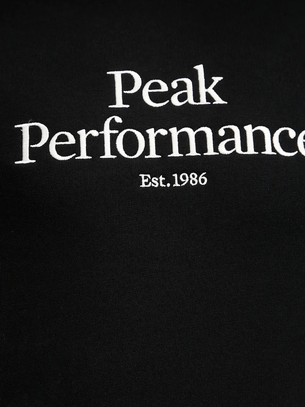 Peak Performance Hoodie met geborduurd logo Zwart