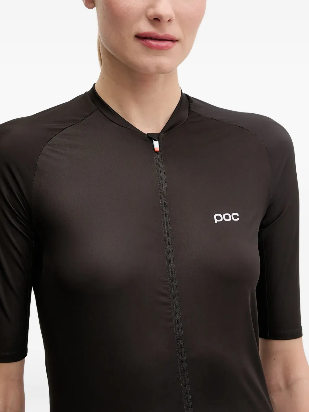 Poc Zipped Short-sleeve Top In Black