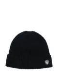 Ea7 Emporio Armani logo-patch beanie hat - Blue