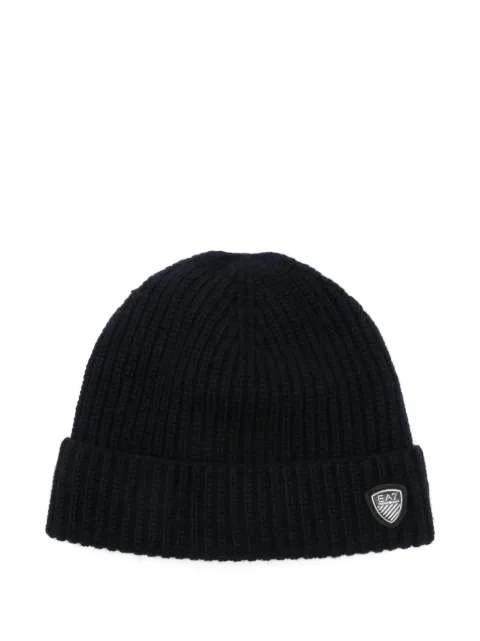 Ea7 Emporio Armani gorro tejido con parche del logo