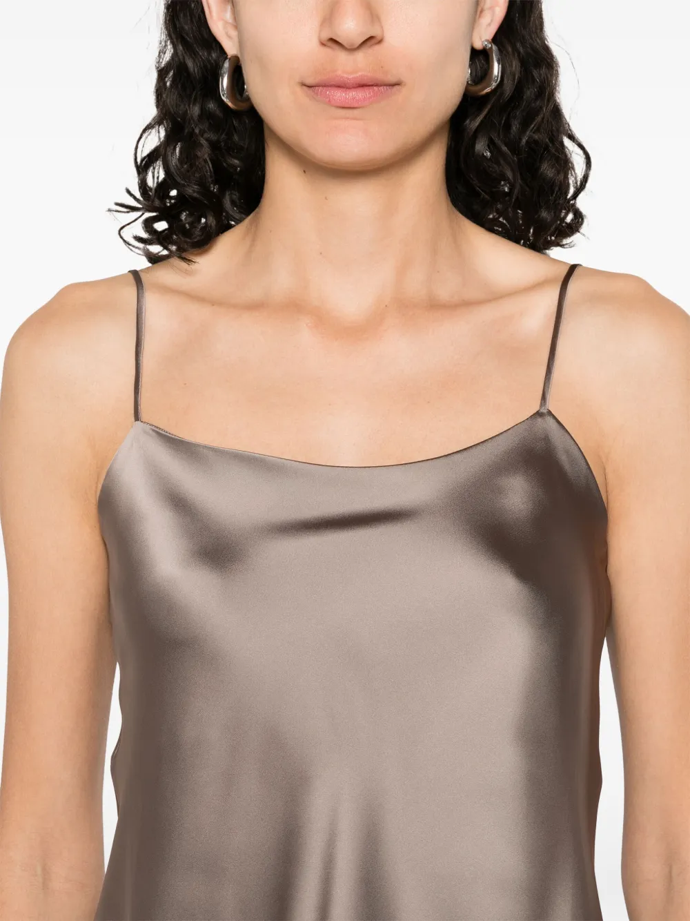 Herno Satijnen tanktop Bruin