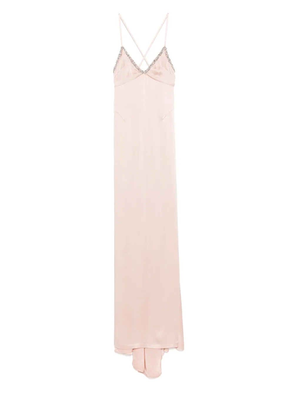 Amen Jurk met satijnen afwerking Beige
