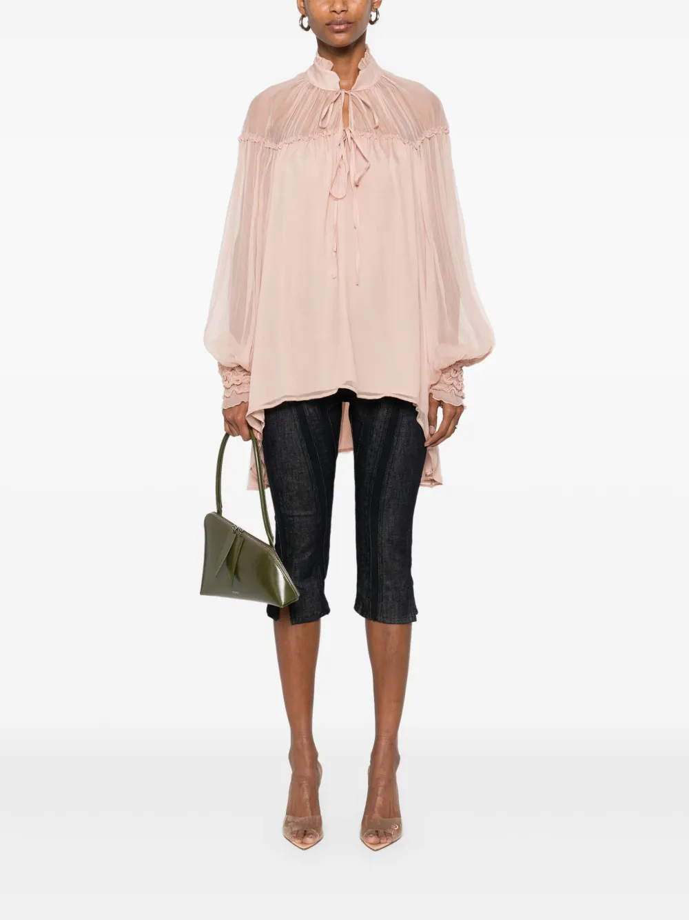 Amen silk blouse - Roze