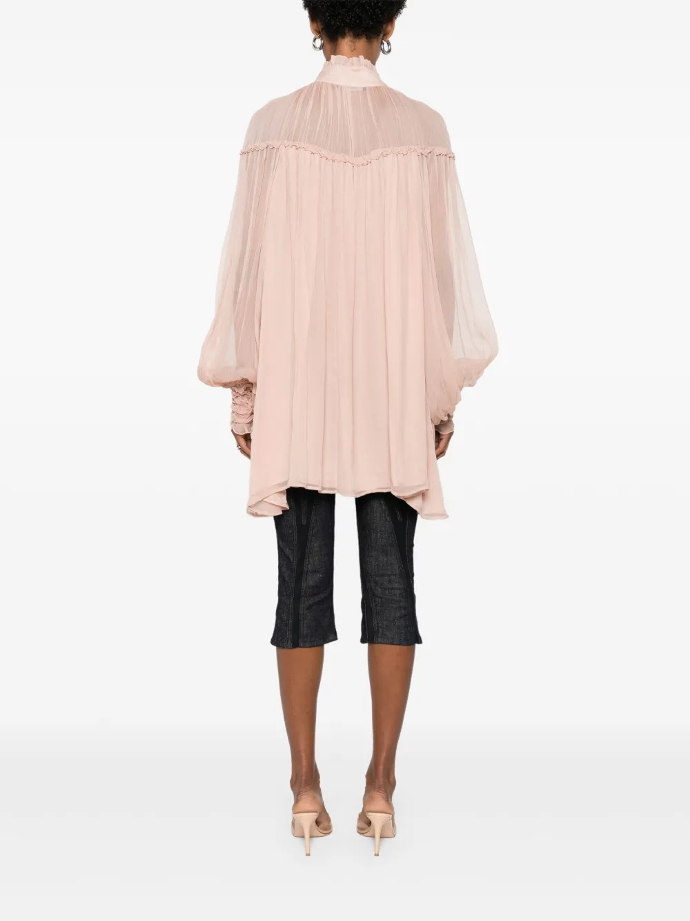 Amen Zijden blouse Roze