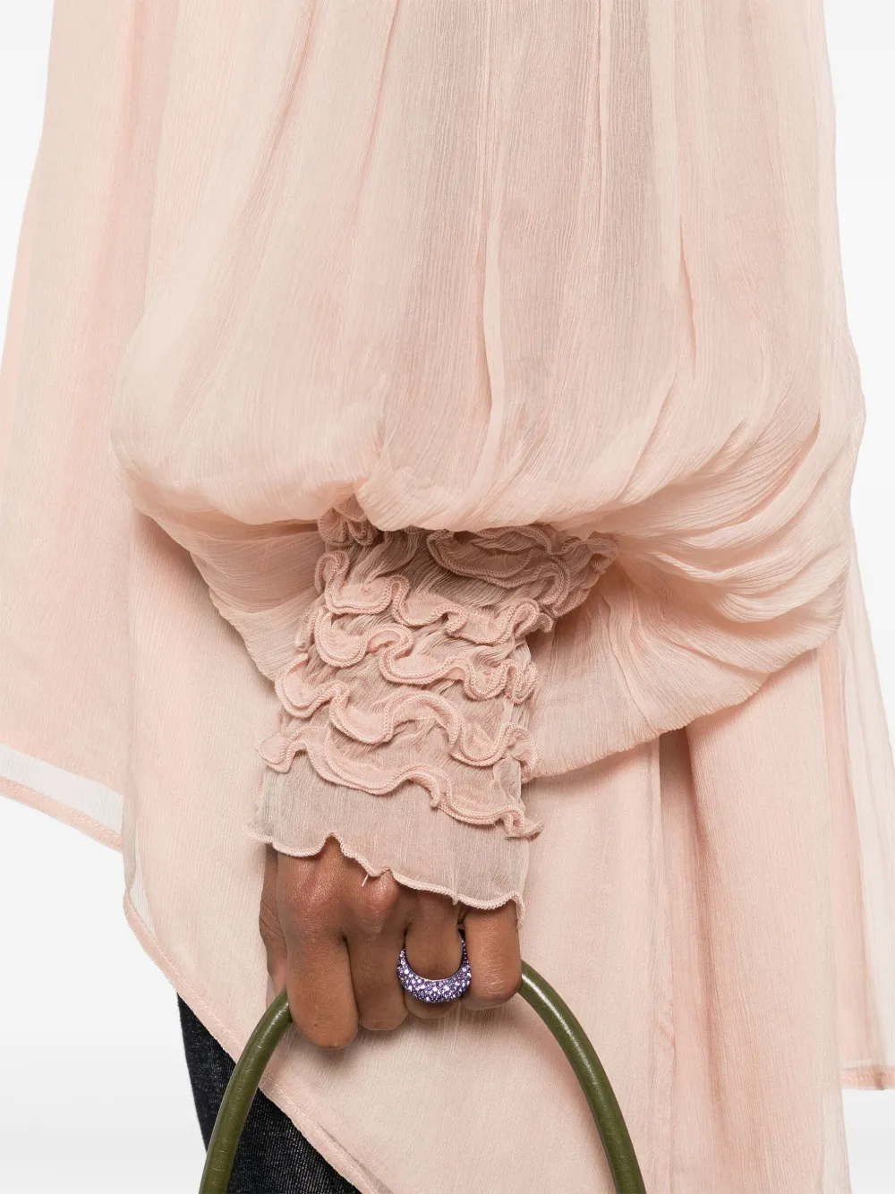 Amen Zijden blouse Roze