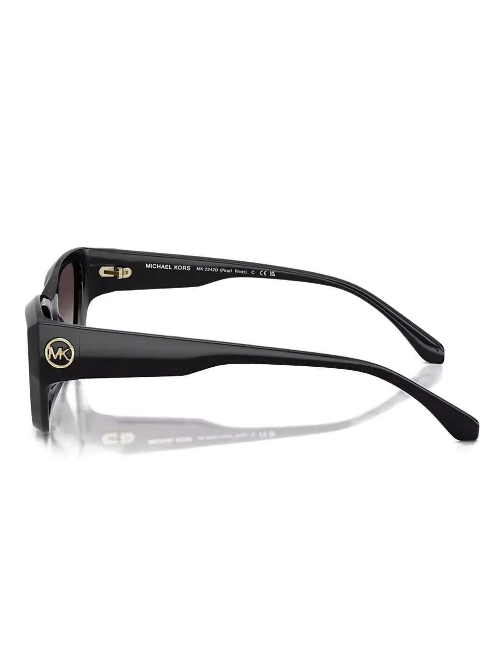 Michael Kors Zonnebril met cat-eye montuur en logoplakkaat Zwart