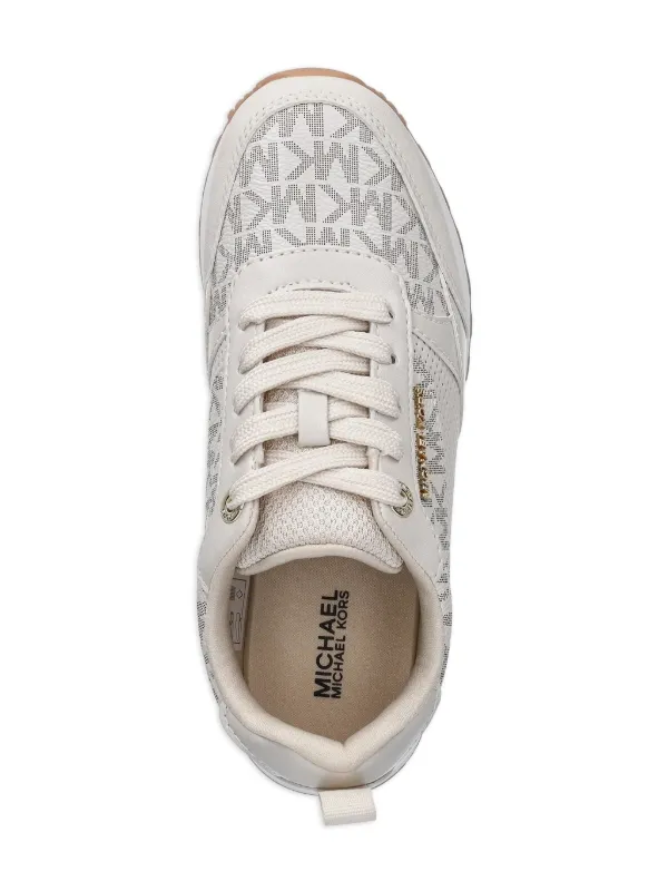 Michael Kors Kids Monogram Perforated Sneakers | Neutrals