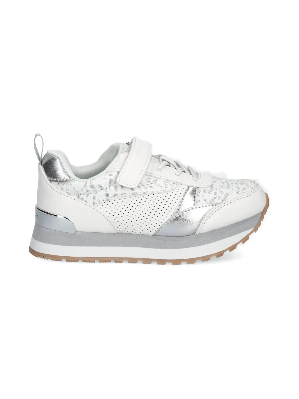 Michael Kors Kids logo-print strap sneakers White