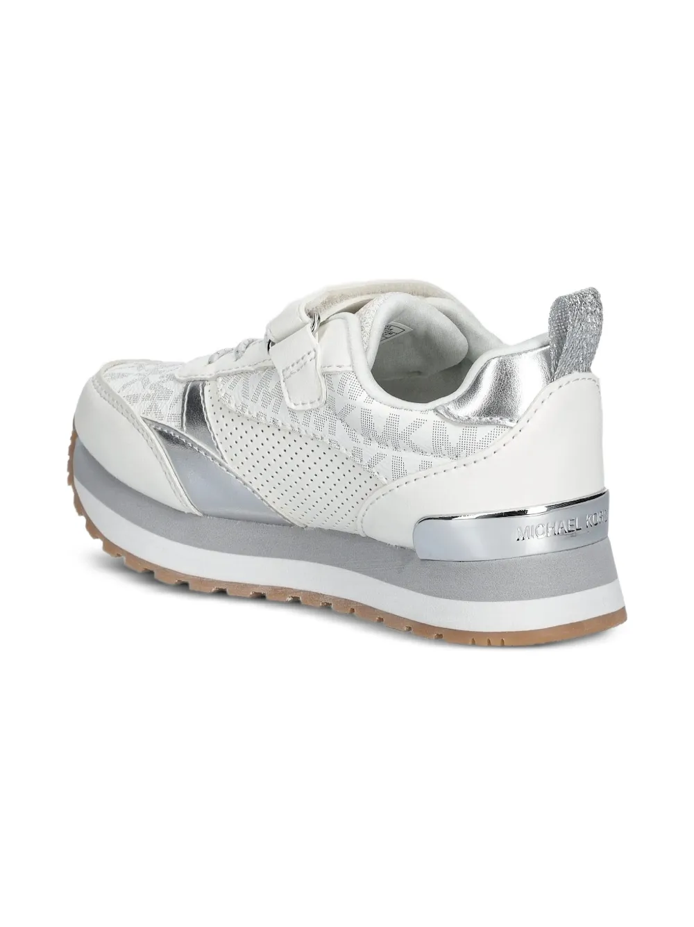 Michael Kors Kids logo-print strap sneakers White