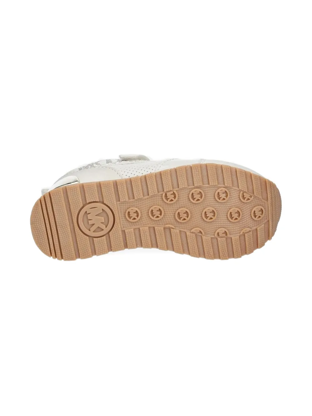 Michael Kors Monogram Perforated Trainers In Neutral