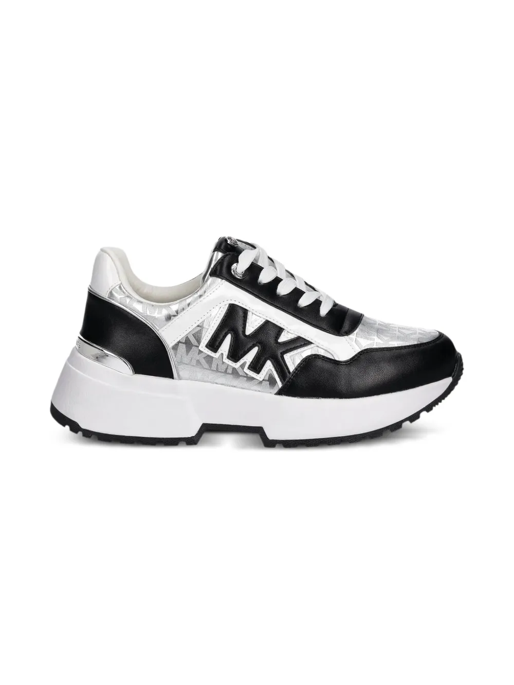 Michael Kors Kids logo-plaque platform sneakers Black
