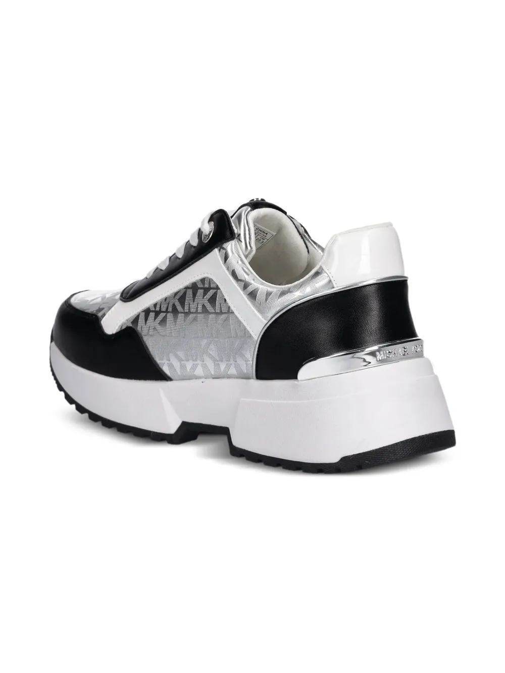 Michael Kors Kids logo-plaque platform sneakers Black