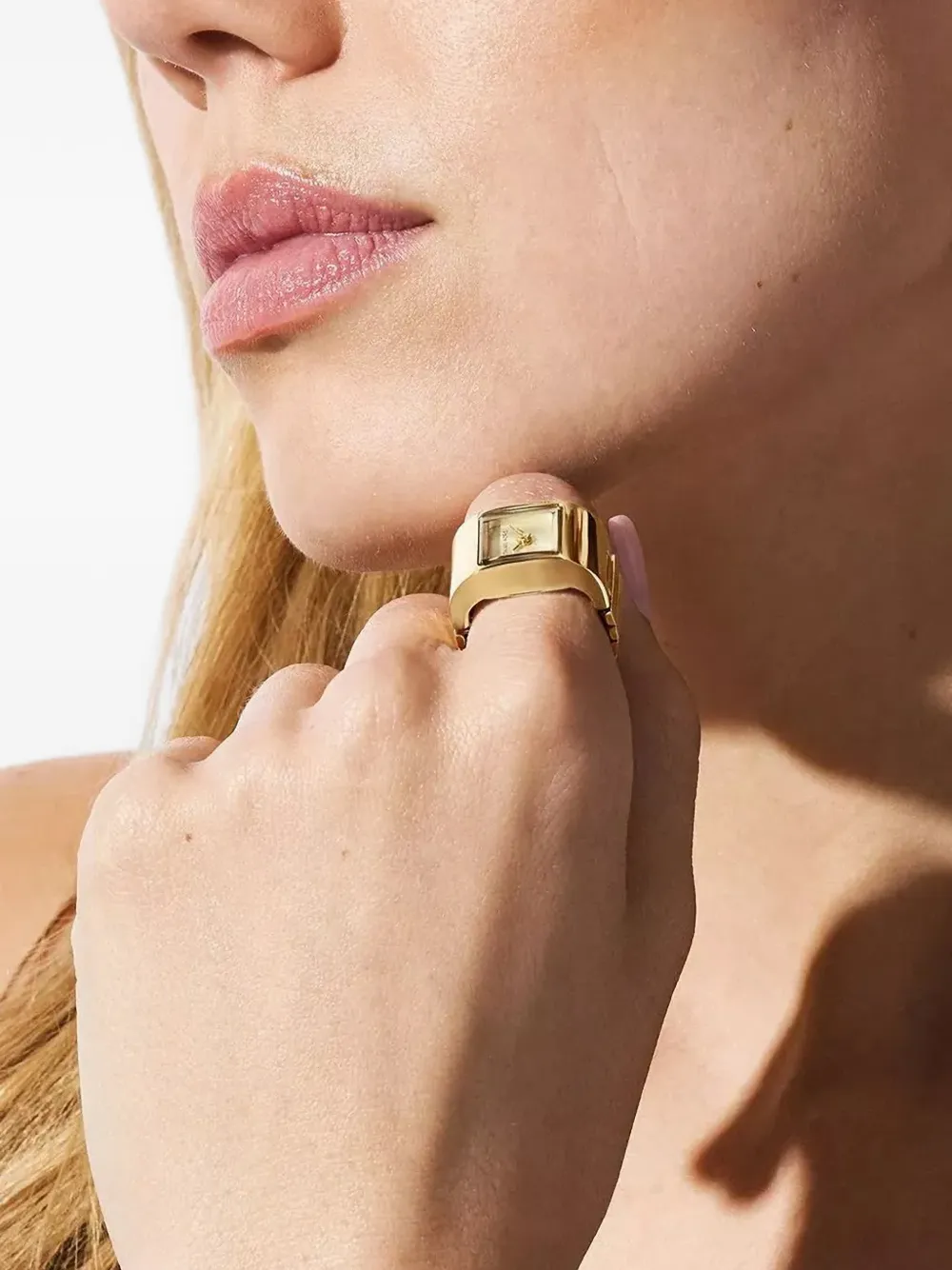 Michael Kors square 13mm watch ring - Goud