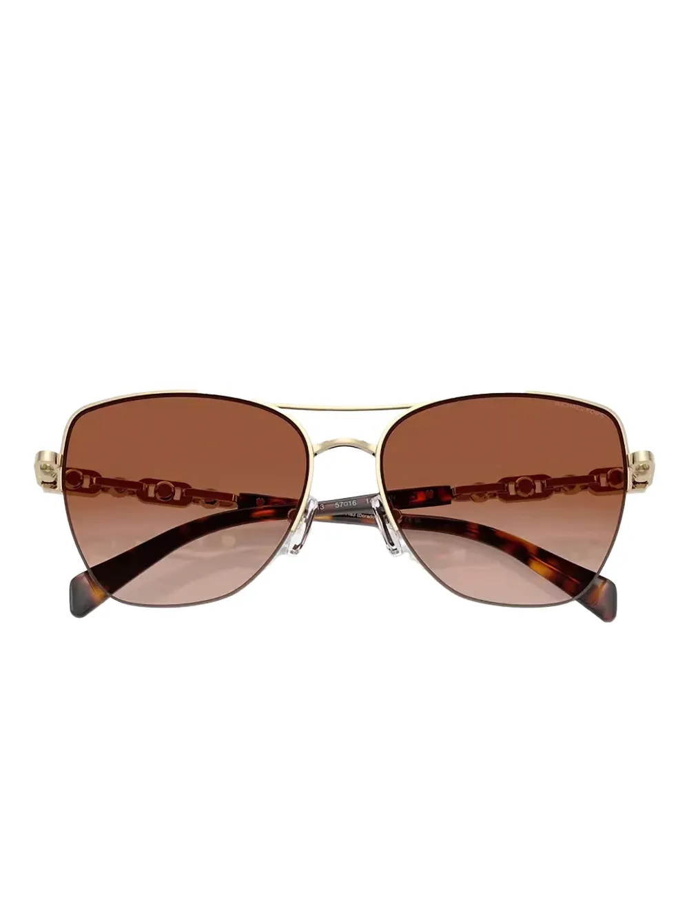 Michael Kors Dorado Beach zonnebril verfraaid met ketting Goud