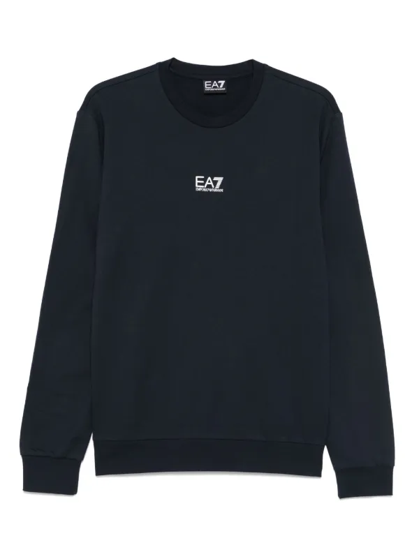 Emporio Armani EA7 ビッグロゴ スウェットシャツ Ea7 Emporio Armani ロゴ スウェットシャツ | ブルー | FARFETCH JP