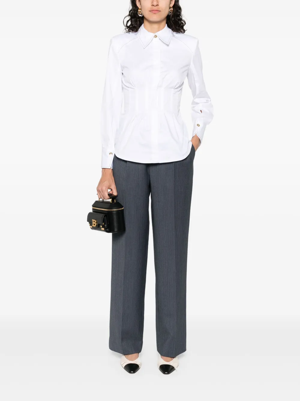 Elisabetta Franchi Popeline shirt - Wit