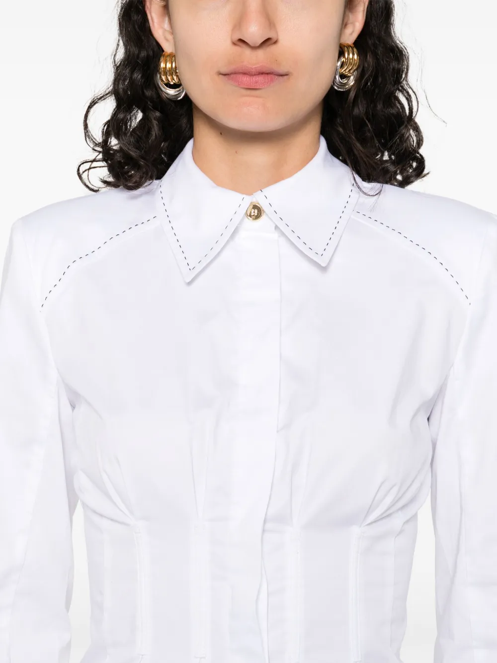 Elisabetta Franchi Popeline shirt Wit