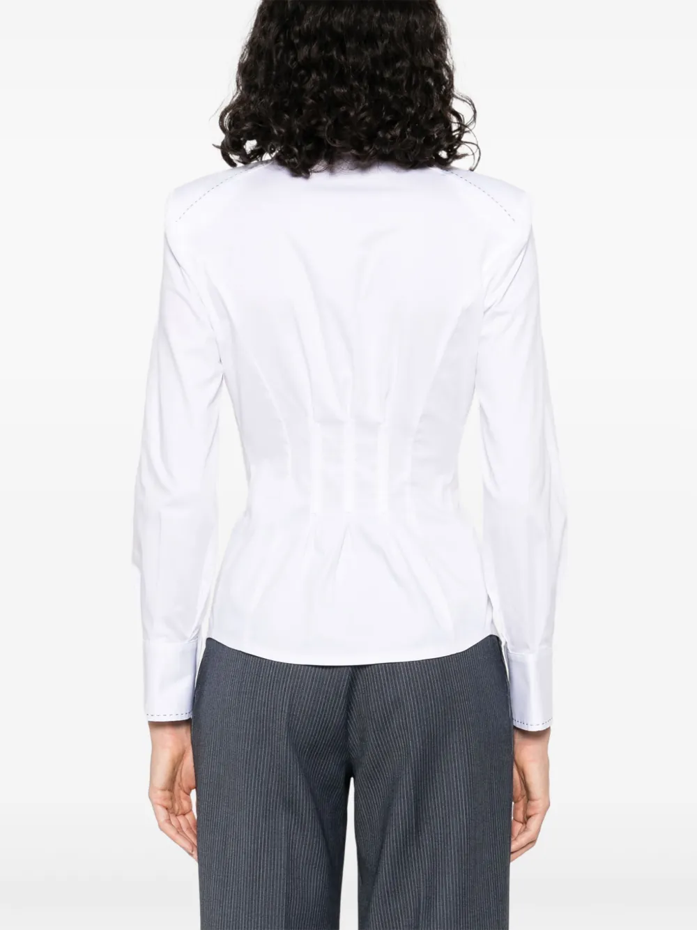 Elisabetta Franchi Popeline shirt Wit