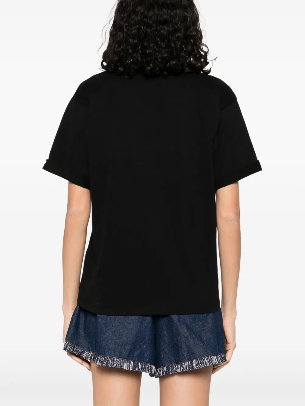 Elisabetta Franchi Katoenen T-shirt Zwart