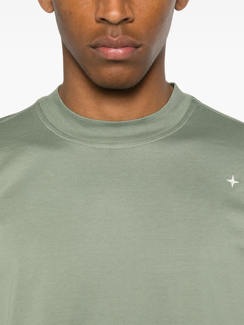 Stone Island Katoenen T-shirt Groen