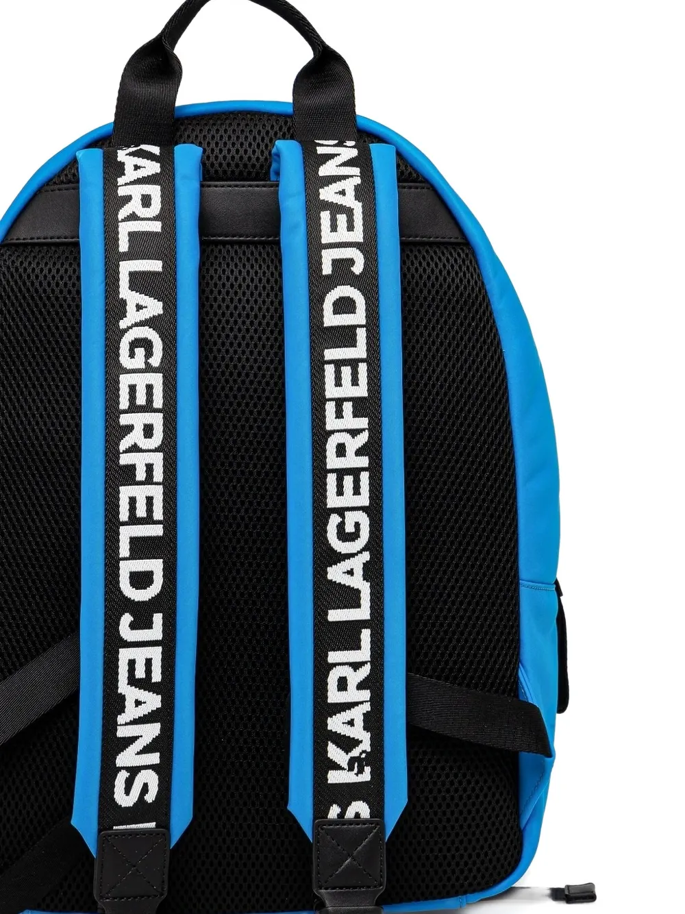 Karl Lagerfeld Jeans logo-embroidered backpack Blauw