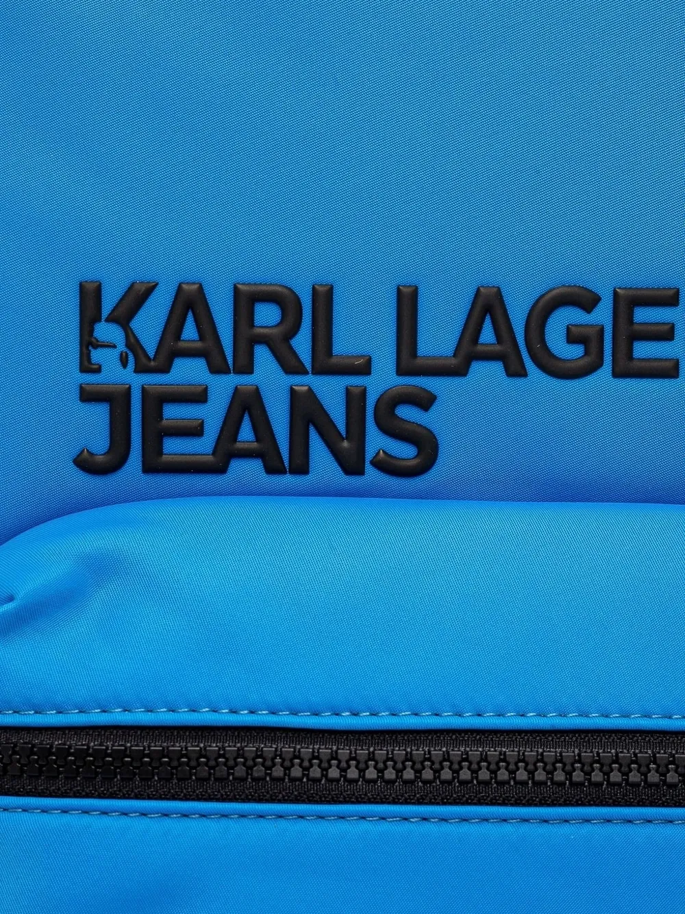 Karl Lagerfeld Jeans logo-embroidered backpack Blauw