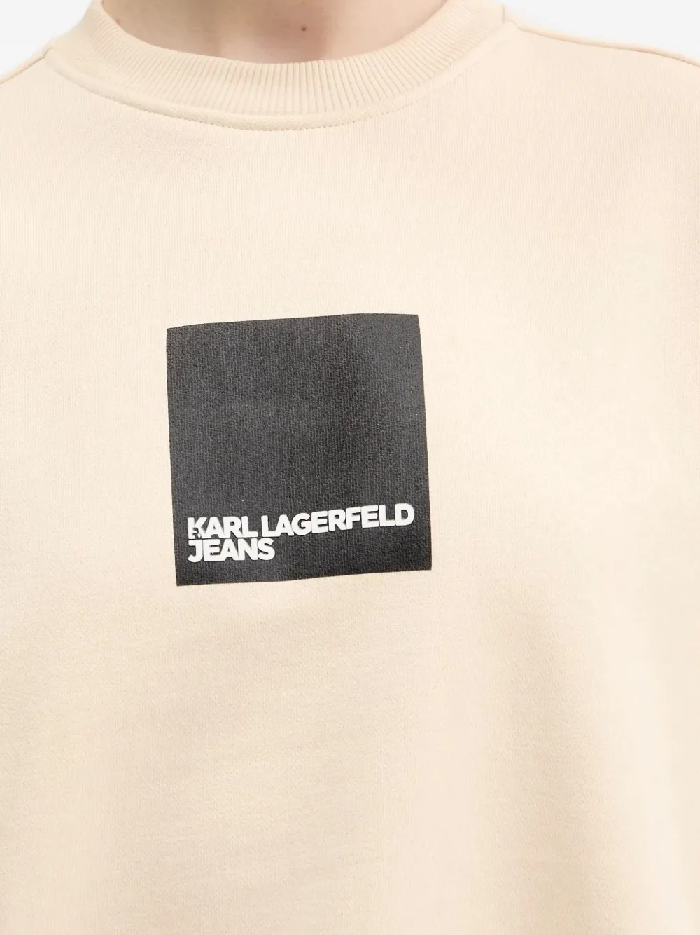 Karl Lagerfeld Jeans Sweater met logoprint Beige