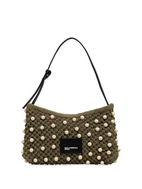 Karl Lagerfeld Jeans beaded tote bag
