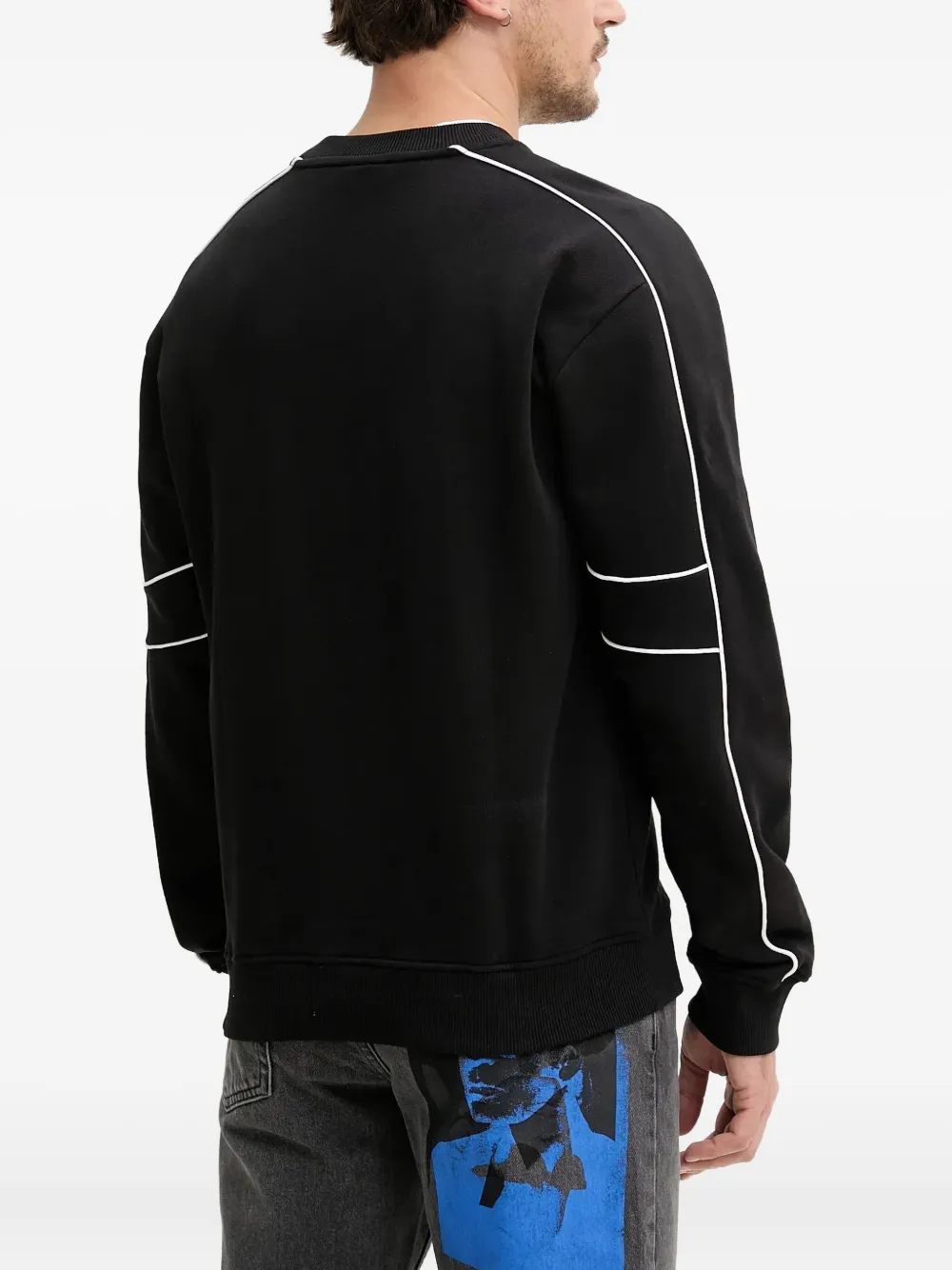 Karl Lagerfeld Jeans sudadera con cuello redondo y paneles | Sudaderas | Image 2
